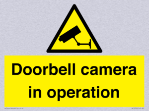 Doorbell camera in operation